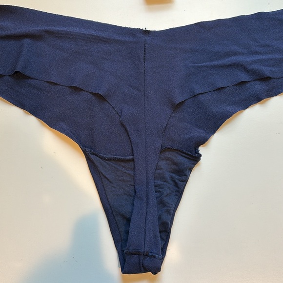 PINK Victoria's Secret *Bundle/3* L Black & Navy String Thong Underwear Lace - Picture 2 of 9